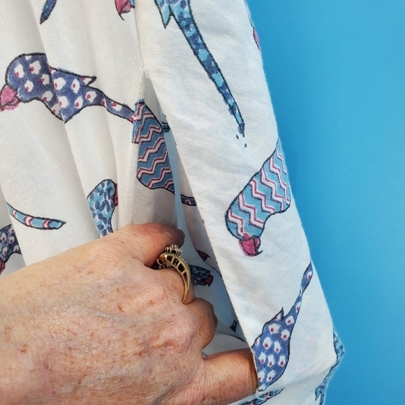 Angelique St. Croix cotton bird print maxi dress - Picture 9 of 15